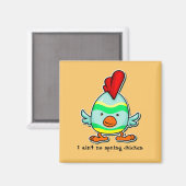 Aimant Je n'ai pas d'aimant de Pâques au poulet de printe (Recto/Verso)