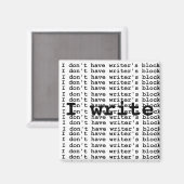 Aimant Je n'ai pas de bloc d'écrivain... (Recto/Verso)