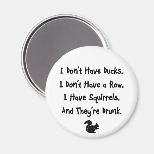 Aimant Je n'ai pas de canards (Recto/Verso)