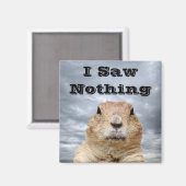 Aimant Je n'ai rien vu le jour de la marmotte (Recto/Verso)