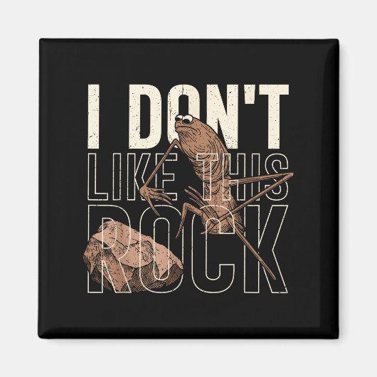 Aimant Je n'aime pas ce rock Marcus le ver mème drôle (Devant)