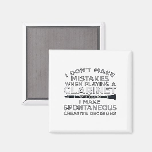 Aimant Je ne commets pas d'erreur en jouant à Clarinet (Recto/Verso)