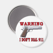 Aimant Je ne composerai pas le 911 (Recto/Verso)