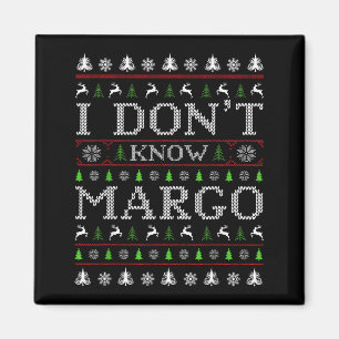 Aimant Je ne connais pas Margo drôle de Noël Sweat Ugly S