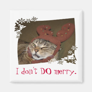 Aimant Je NE FAIS PAS joyeux. Chat avec l'aimant