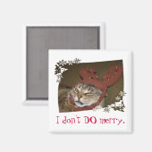 Aimant Je ne fais pas plaisir. Chat avec Antlers Magnet! (Recto/Verso)