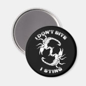 Aimant Je ne mord pas, je pique - Scorpio Design (Recto/Verso)
