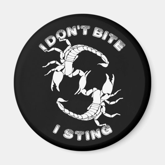 Aimant Je ne mord pas, je pique - Scorpio Design (Devant)