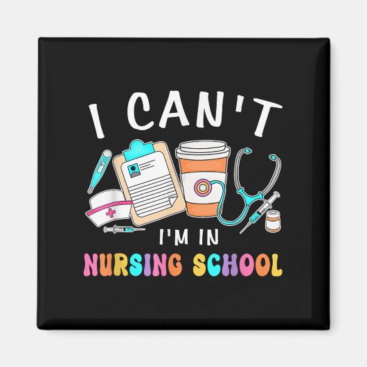Aimant Je ne peux pas être dans la conception de l'école (Devant)