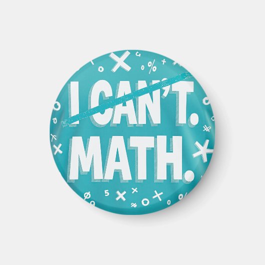 Aimant Je ne peux pas faire de maths (Devant)