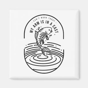 Aimant Je ne peux pas travailler aujourd'hui, mon bras es