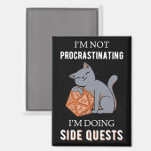 Aimant Je ne procrastine pas, je fais des quêtes secondai (Recto/Verso)