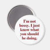 Aimant Je ne suis pas Bossy (Recto/Verso)