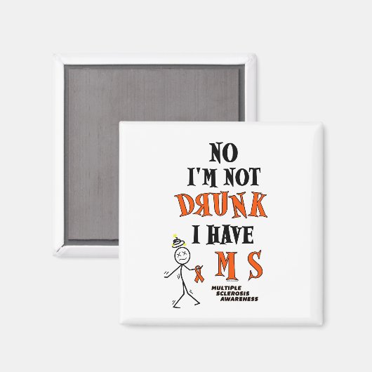 Aimant Je ne suis pas DRUNK...MS (Recto/Verso)