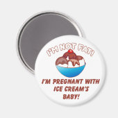 Aimant Je ne suis pas gros ! Je suis enceinte du bébé de (Recto/Verso)