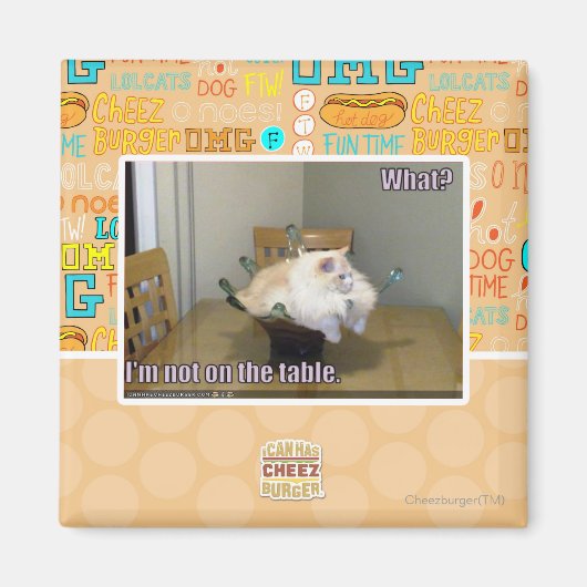 Aimant Je ne suis pas sur la table (Devant)
