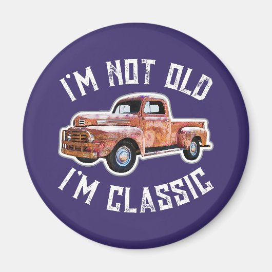 Aimant Je ne suis pas vieux Je suis classique Camion Grap (Devant)