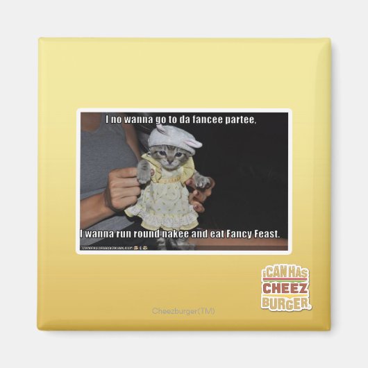 Aimant Je ne veux pas aller à da fancee partee (Devant)