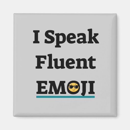 Aimant Je parle Emoji Fluent (Devant)