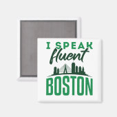Aimant Je Parle Fluent Boston Accent Bostonien (Recto/Verso)