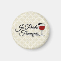 Je Parle Francais je parle le béret en verre de