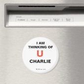 Aimant Je pense à toi CHARLIE (In Situ (Lave-vaisselle))