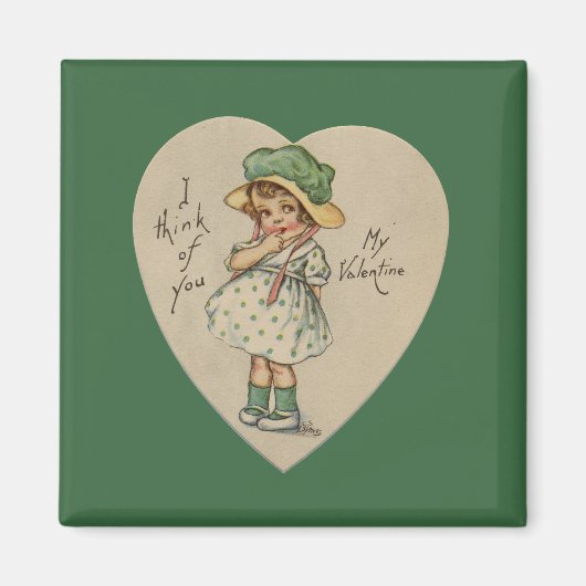 Aimant Je pense à toi, My Valentine (Devant)