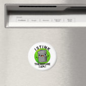 Aimant Je Pense Donc Je Suis Drôle Trash Pun (In Situ (Lave-vaisselle))