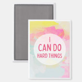 Aimant Je Peux Faire Des Choses Dures Aquarelles Pastel (Recto/Verso)