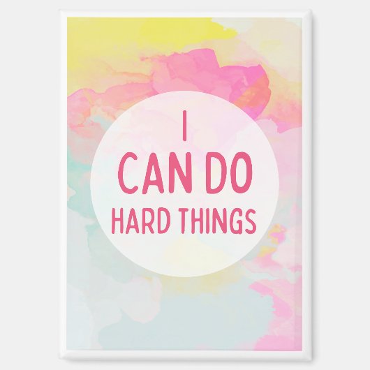 Aimant Je Peux Faire Des Choses Dures Aquarelles Pastel (Recto)