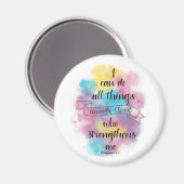 Aimant Je peux faire tout par le Christ (Recto/Verso)