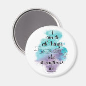 Aimant Je peux faire tout par le Christ (Recto/Verso)