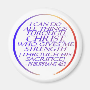 Aimant Je peux faire tout par le Christ Bible Verse