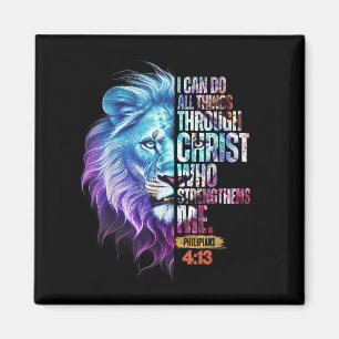 Aimant Je peux faire toutes choses par Christ Lion Foi Ch