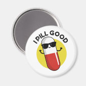 Aimant Je Pill Bon Drôle Médecine Pun (Recto/Verso)