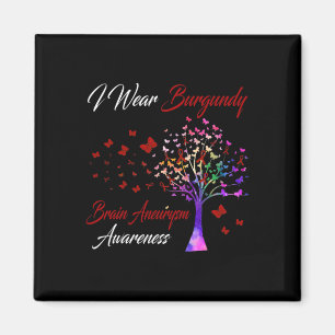 Aimant Je Porte Burgundy Cerveau Aneurysme Sensibilisatio