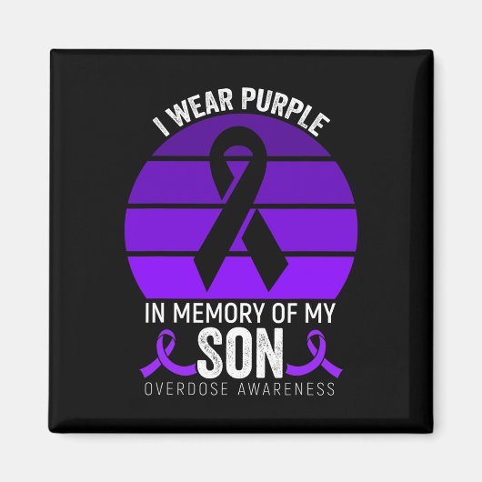 Aimant Je Porte Conscience De L'Overdose Violet Ribbon Un (Devant)