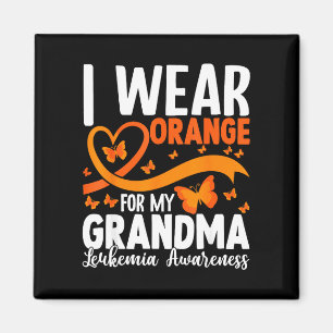 Aimant Je porte de l'orange pour ma grand-mère - Sensibil