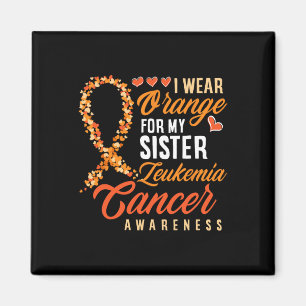 Aimant Je Porte De L'Orange Pour Ma Soeur Leucémie Cancer