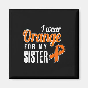 Aimant Je Porte De L'Orange Pour Ma Soeur Leucémie Sensib