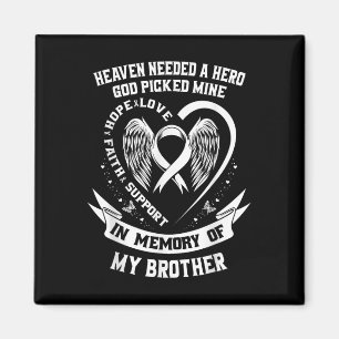 Aimant Je Porte Du Blanc En Mémoire De Mon Frère Cancer D