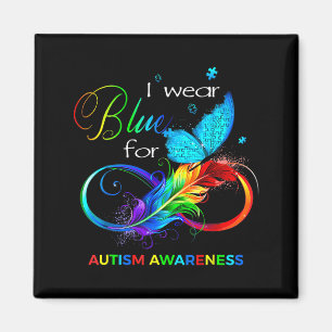 Aimant Je porte du bleu pour le mois de la sensibilisatio