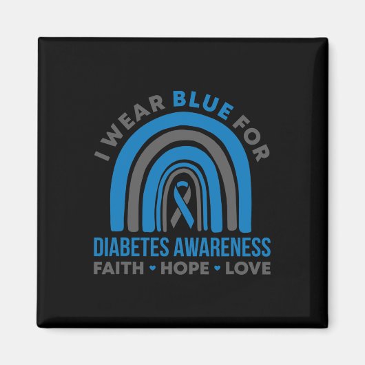 Aimant Je Porte Du Bleu Pour Le Mois De Sensibilisation A (Devant)