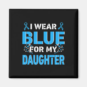Aimant Je Porte Du Bleu Pour Ma Fille Diabète Sensibilisa