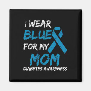 Aimant Je Porte Du Bleu Pour Ma Mère Diabète Sensibilisat