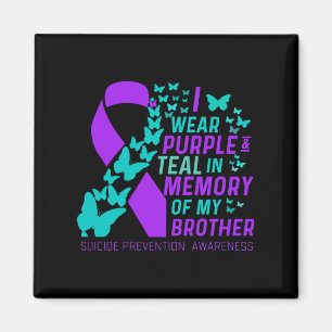 Aimant Je Porte Du Purple Et Turquoise Pour Mon Frère Sui