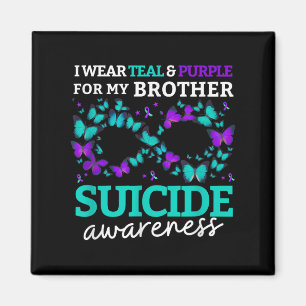 Aimant Je Porte Du Purple Et Turquoise Pour Mon Frère Sui