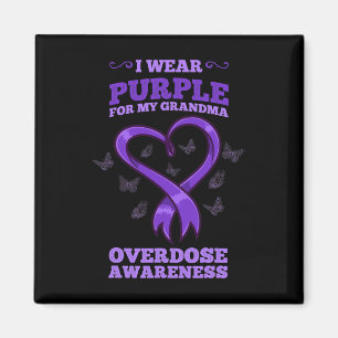 Aimant Je Porte Du Purple Pour Ma Sensibilisation À La Su