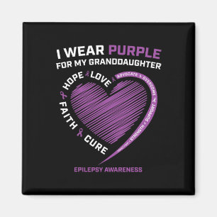Aimant Je Porte Du Purple Pour Mon Grand-Fille Epilepsy A