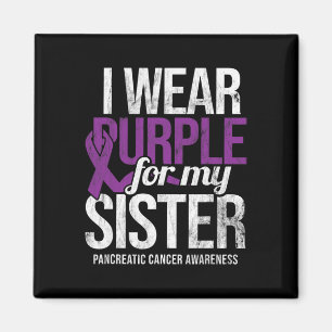 Aimant Je Porte Du Purple Pour Soeur Pancréatique Cancer